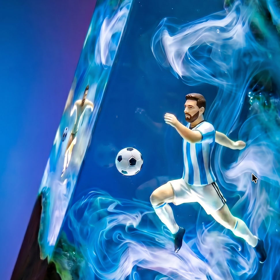 Messi Resin Lamp